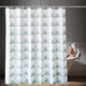 Geometric Shower Curtain - White & Light Green
